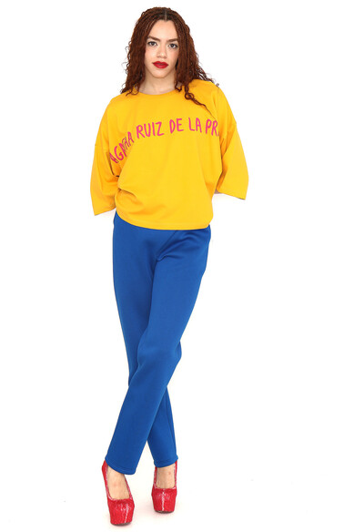 ﻿Agatha ruiz de la prada CAMISETA OVERSIZE AMARILLA ARP ROJO