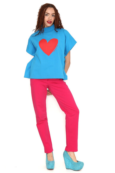 Agatha ruiz de la prada PONCHO CORAZON ROJO Envío internacional gratuito