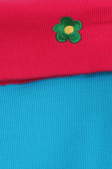 Agatha ruiz de la prada CAMISETA AZUL CUELLO BARCO FUCSIA Libre de impuestos