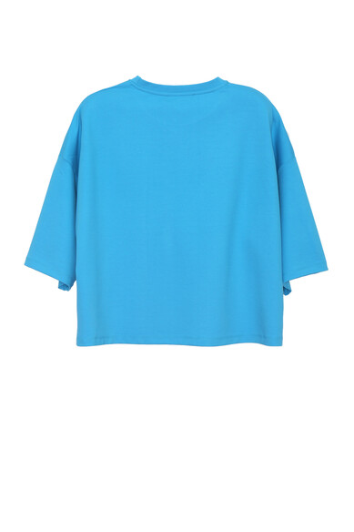 Agatha ruiz de la prada CAMISETA OVERSIZE TURQUESA ARP AMARILLO Rebajas baratas