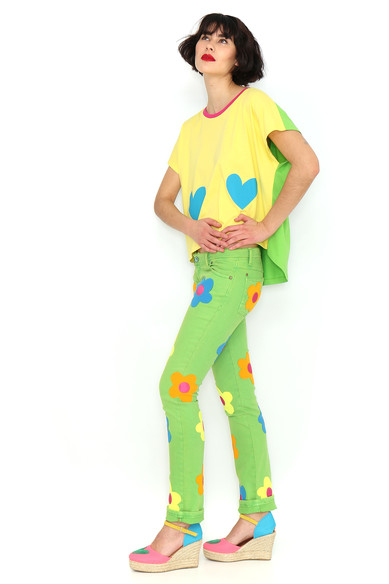 Agatha ruiz de la prada CAMISETA AMARILLA CORAZONES Mejor oferta
