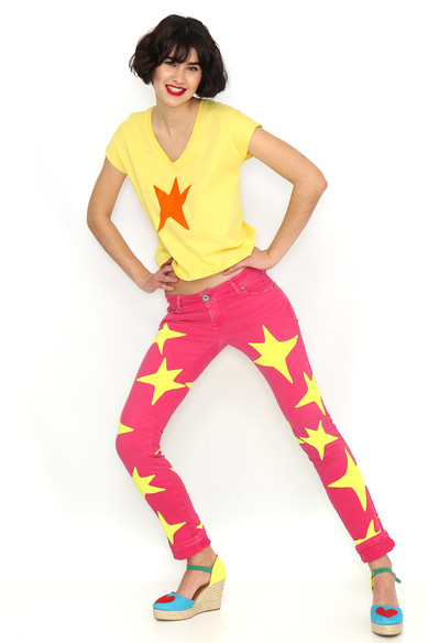 Agatha ruiz de la prada CAMISETA ESTRELLA NARANJA Rebajas top