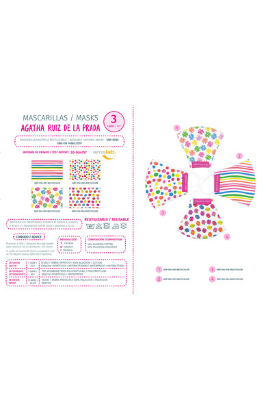 Agatha ruiz de la prada MASCARILLA MARIQUITAS Tienda de fábrica