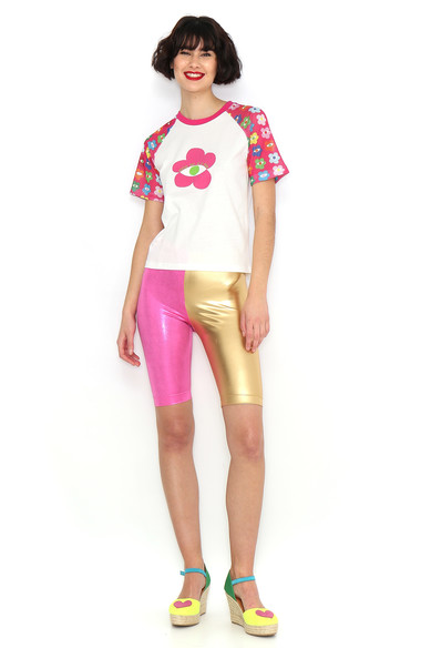 Agatha ruiz de la prada CAMISETA FLOR MANGAS ESTAMPADAS