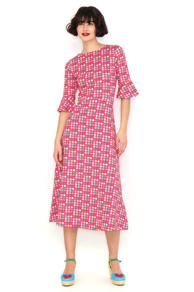 Agatha ruiz de la prada VESTIDO ESTAMPADO FUCSIA Devoluciones gratuitas