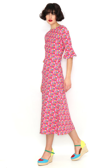 Agatha ruiz de la prada VESTIDO ESTAMPADO FUCSIA Devoluciones gratuitas