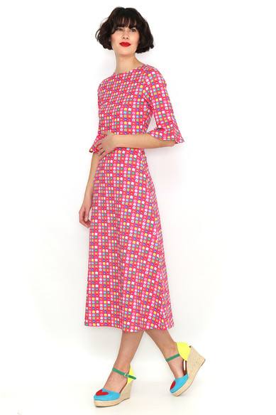 Agatha ruiz de la prada VESTIDO ESTAMPADO FUCSIA Devoluciones gratuitas