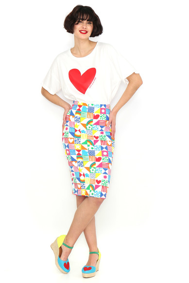 Agatha ruiz de la prada FALDA LAPIZ PATCH Outlet online