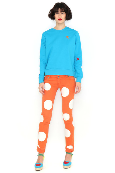 Agatha ruiz de la prada SUDADERA BASICA TURQUESA