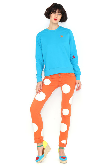 Agatha ruiz de la prada SUDADERA BASICA TURQUESA En oferta