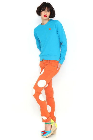 Agatha ruiz de la prada SUDADERA BASICA TURQUESA En oferta
