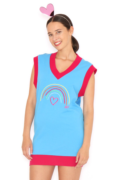 Agatha ruiz de la prada CHALECO LARGO ARCOIRIS Ventas relámpago