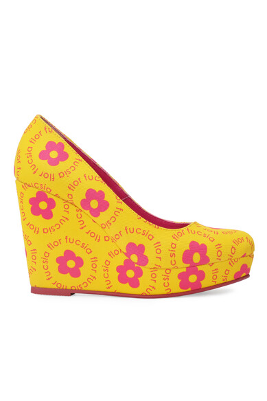 Agatha ruiz de la prada CUÑA AMARILLA FLORES Descuento