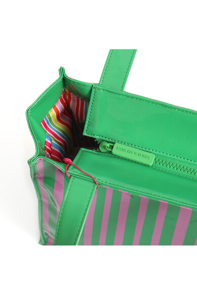 Agatha ruiz de la prada BOLSA RAYAS VERDE/FUCSIA PEQUEÑA Descuento