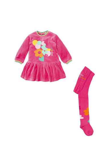 Agatha ruiz de la prada VESTIDO TUNDOSADO FUCSIA ICONOS COLORES Envío internacional gratuito