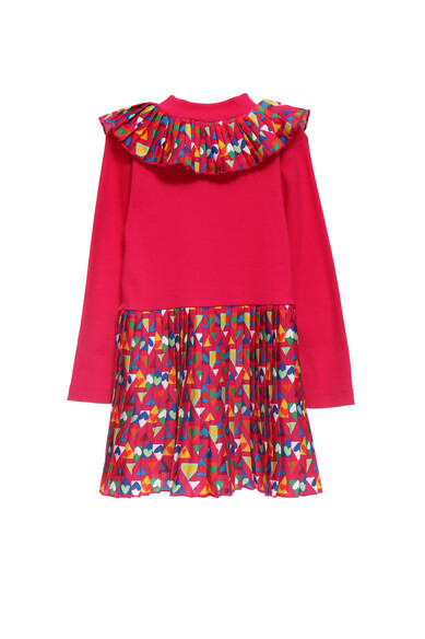 Agatha ruiz de la prada VESTIDO FUCSIA PLISADO ZIGZAG Venta caliente