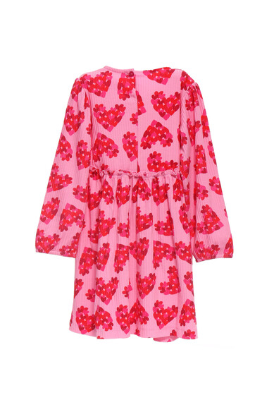 Agatha ruiz de la prada VESTIDO ROSA PLISADO CORAZONES Gran oferta