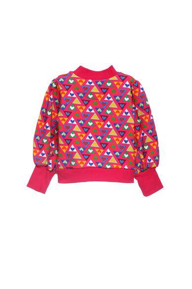 Agatha ruiz de la prada SUDADERA FUCSIA ESTAMPADO ZIGZAG COLORES Envío gratis