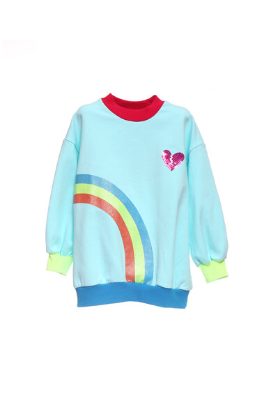 Agatha ruiz de la prada SUDADERA ARCOIRIS CELESTE COMPRAR AHORA