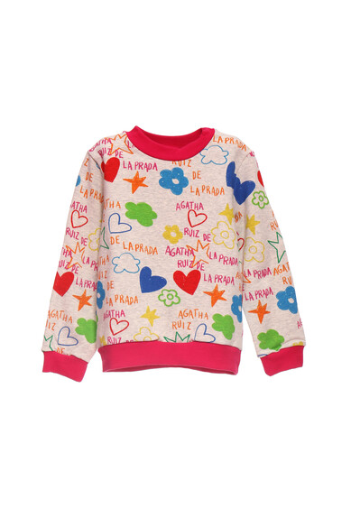 Agatha ruiz de la prada SUDADERA GRIS ICONOS COLORES Precio de fábrica