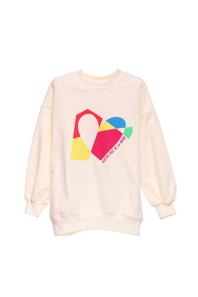 Agatha ruiz de la prada SUDADERA BLANCA CORAZON PUZZLE