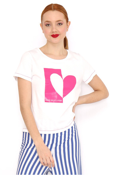 Agatha ruiz de la prada CAMISETA CORAZON CUADRO Ofertas