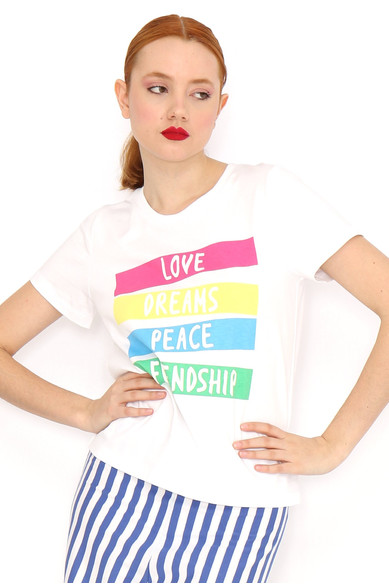 Agatha ruiz de la prada CAMISETA PALABRAS COLORES Venta caliente