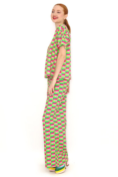 Agatha ruiz de la prada CAMISETA CORAZONES FUCSIA VERDE Gran oferta