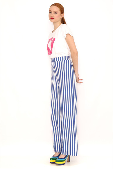 Agatha ruiz de la prada PANTALON ANCHO RAYAS AZULES Los más vendidos