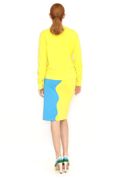 Agatha ruiz de la prada SUDADERA AMARILLO TOPO NARANJA Tienda