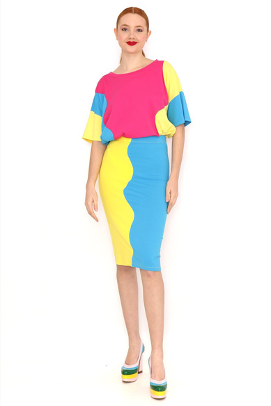 Agatha ruiz de la prada FALDA LAPIZ ONDAS Liquidación