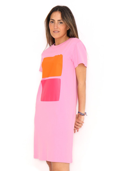 Agatha ruiz de la prada VESTIDO ROSA 2 CUADROS Oferta especial