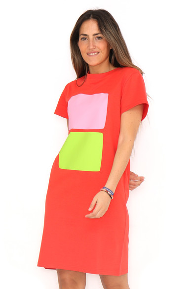 Agatha ruiz de la prada VESTIDO ROJO 2 CUADROS Envío gratis