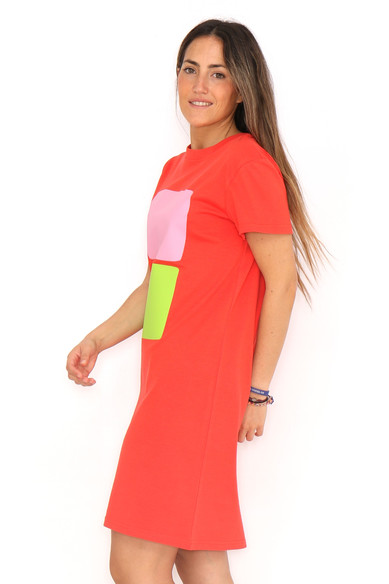 Agatha ruiz de la prada VESTIDO ROJO 2 CUADROS Envío gratis