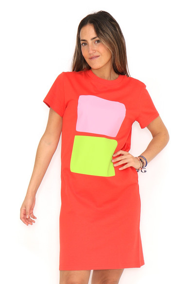 Agatha ruiz de la prada VESTIDO ROJO 2 CUADROS Envío gratis