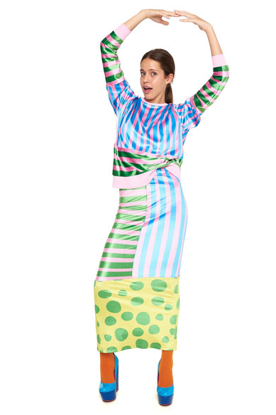 Agatha ruiz de la prada FALDA LARGA TOPOS/RAYAS Precio de fábrica