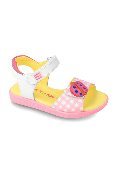 Agatha ruiz de la prada SANDALIA VICHY BLANCO Grandes descuentos