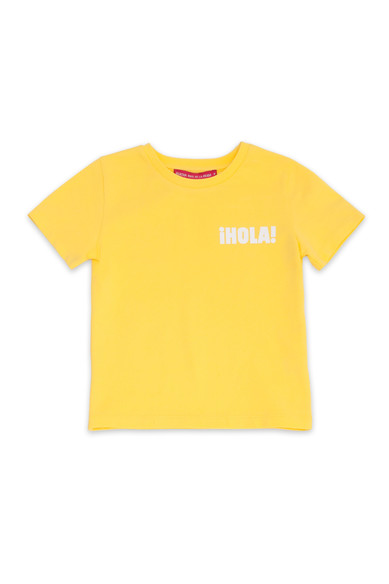 Agatha ruiz de la prada CAMISETA AMARILLA HOLA NIÑO Tienda de fábrica