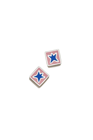 Agatha ruiz de la prada PENDIENTES CUBO ESTRELLA AZUL