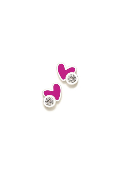 Agatha ruiz de la prada PENDIENTE CORAZON FUCSIA CIRCONITA