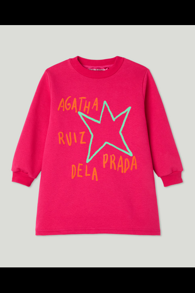 Agatha ruiz de la prada VESTIDO FUCSIA ESTRELLA En oferta