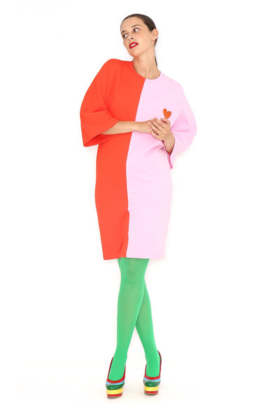 Agatha ruiz de la prada VESTIDO BICOLOR CORAZON Envío gratis