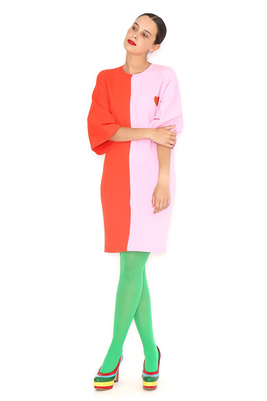 Agatha ruiz de la prada VESTIDO BICOLOR CORAZON Envío gratis