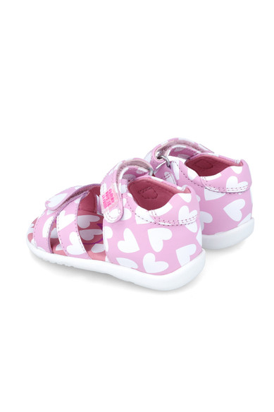 Agatha ruiz de la prada SANDALIA ROSA CORAZONES BLANCOS Promoción por tiempo limitado