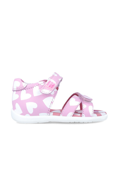 Agatha ruiz de la prada SANDALIA ROSA CORAZONES BLANCOS Promoción por tiempo limitado