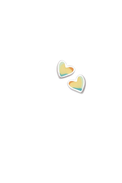 Agatha ruiz de la prada PENDIENTE CORAZON AMARILLO AQUA