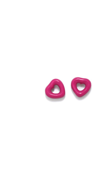 Agatha ruiz de la prada PENDIENTES DONUT CORAZON FUCSIA Envío gratis