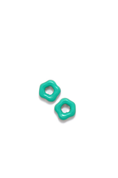 Agatha ruiz de la prada PENDIENTES DONUT FLOR TURQUESA