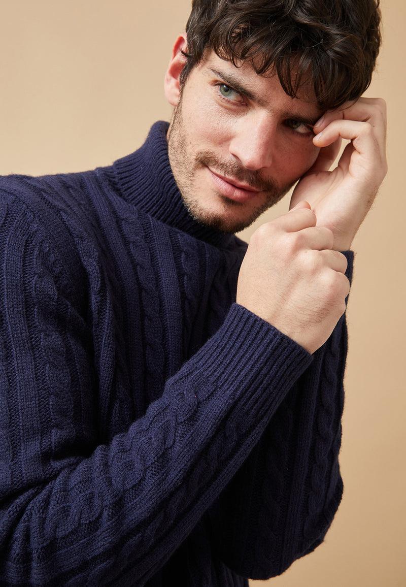 Altonadock Jersey Cuello Vuelto Azul Rebajas online