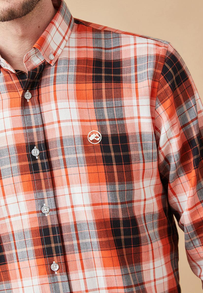 Altonadock Camisa Cuadros Naranja Ahorra y exporta